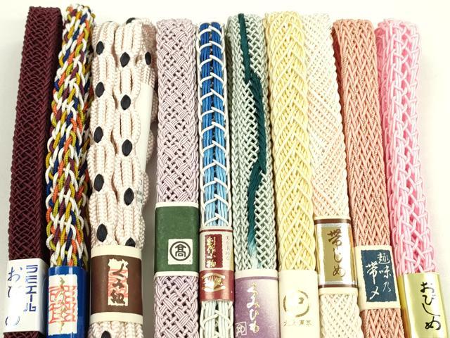 平和屋本店■夏物　和装小物　帯締め10本セット　逸品　未使用　CXAA0351s5