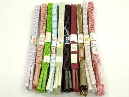 平和屋本店■夏物　和装小物　帯締め10本セット　逸品　未使用　CXAA0355s5