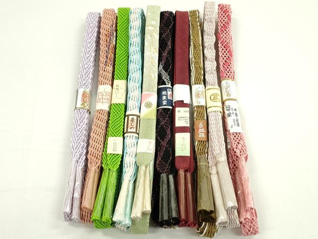 平和屋本店■夏物　和装小物　帯締め10本セット　逸品　未使用　CXAA0355s5