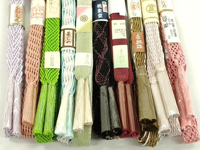 平和屋本店■夏物　和装小物　帯締め10本セット　逸品　未使用　CXAA0355s5