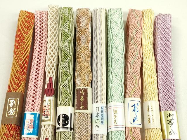 平和屋本店■夏物　和装小物　帯締め10本セット　伊賀・井上工房など　逸品　未使用　CXAA0357s5