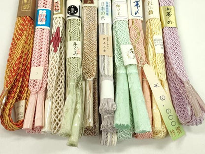 平和屋本店■夏物　和装小物　帯締め10本セット　伊賀・井上工房など　逸品　未使用　CXAA0357s5