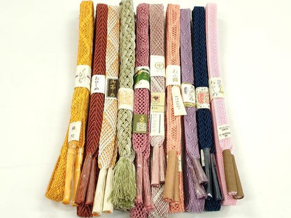 平和屋本店■夏物　和装小物　帯締め10本セット　逸品　未使用　CXAA0359s5
