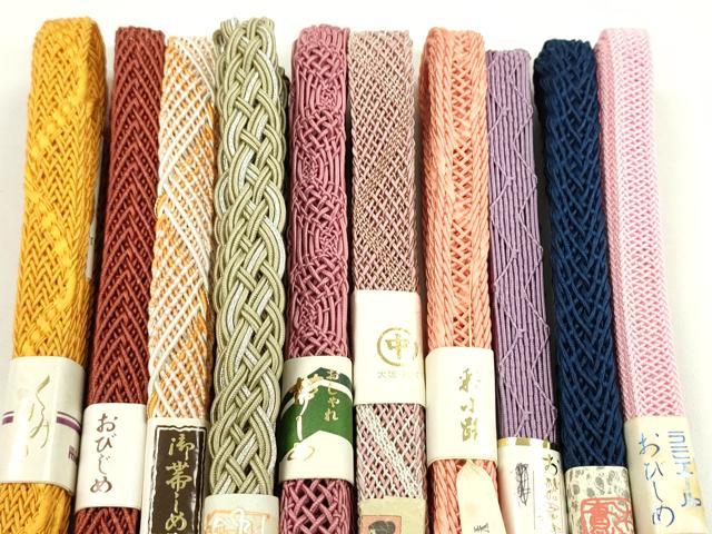 平和屋本店■夏物　和装小物　帯締め10本セット　逸品　未使用　CXAA0359s5