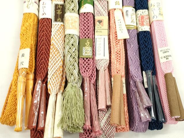 平和屋本店■夏物　和装小物　帯締め10本セット　逸品　未使用　CXAA0359s5