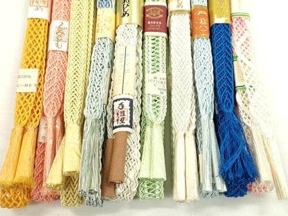 平和屋本店■夏物　和装小物　帯締め10本セット　逸品　未使用　CXAA0360s5