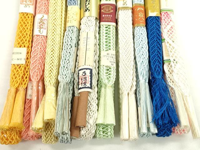 平和屋本店■夏物　和装小物　帯締め10本セット　逸品　未使用　CXAA0360s5