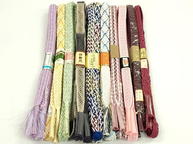 平和屋本店■夏物　和装小物　帯締め10本セット　逸品　未使用　CXAA0361s5