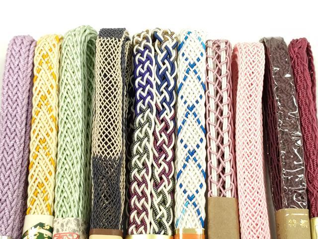 平和屋本店■夏物　和装小物　帯締め10本セット　逸品　未使用　CXAA0361s5
