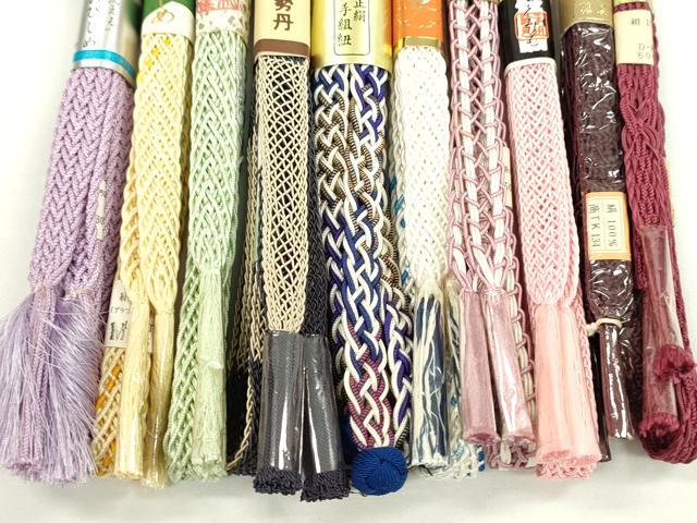平和屋本店■夏物　和装小物　帯締め10本セット　逸品　未使用　CXAA0361s5