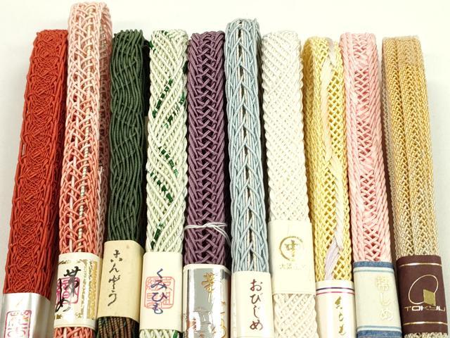 平和屋本店■夏物　和装小物　帯締め10本セット　逸品　未使用　CXAA0362s5