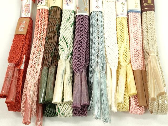 平和屋本店■夏物　和装小物　帯締め10本セット　逸品　未使用　CXAA0362s5