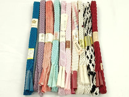 平和屋本店■夏物　和装小物　帯締め10本セット　逸品　未使用　CXAA0363s5