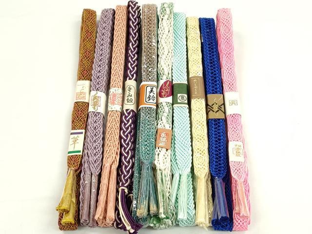 平和屋本店■夏物　和装小物　帯締め10本セット　逸品　未使用　CXAA0364s5