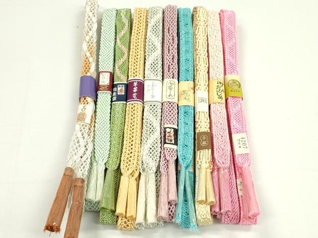 平和屋本店■夏物　和装小物　帯締め10本セット　逸品　未使用　CXAA0365s5