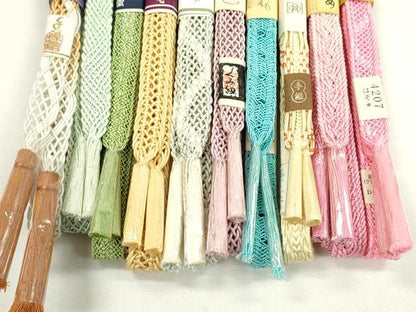 平和屋本店■夏物　和装小物　帯締め10本セット　逸品　未使用　CXAA0365s5