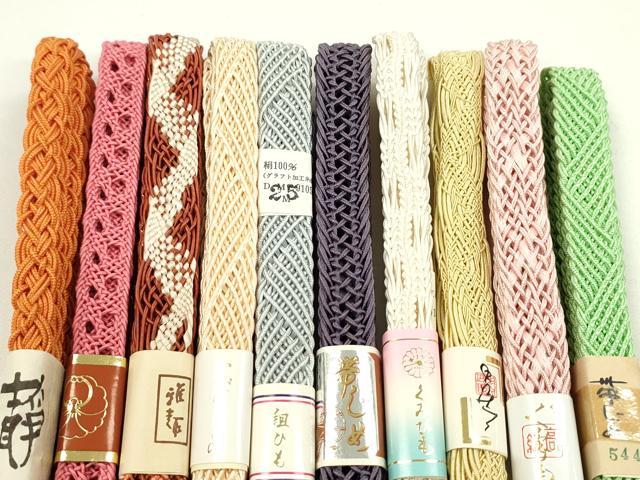 平和屋本店■夏物　和装小物　帯締め10本セット　逸品　未使用　CXAA0366s5