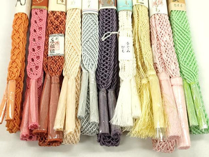 平和屋本店■夏物　和装小物　帯締め10本セット　逸品　未使用　CXAA0366s5