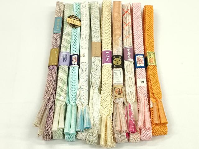平和屋本店■夏物　和装小物　帯締め10本セット　逸品　未使用　CXAA0367s5
