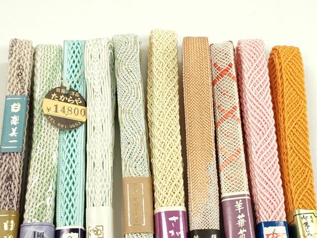平和屋本店■夏物　和装小物　帯締め10本セット　逸品　未使用　CXAA0367s5
