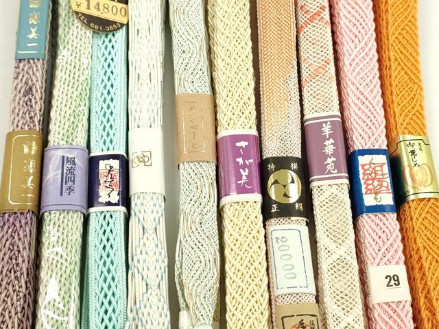 平和屋本店■夏物　和装小物　帯締め10本セット　逸品　未使用　CXAA0367s5
