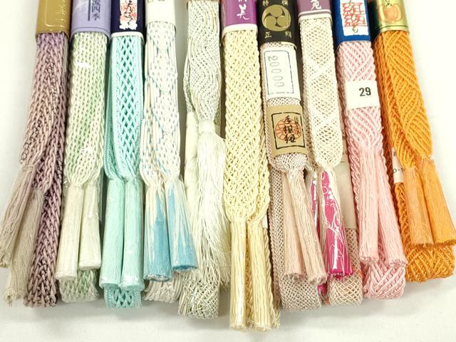 平和屋本店■夏物　和装小物　帯締め10本セット　逸品　未使用　CXAA0367s5