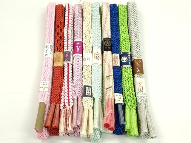 平和屋本店■夏物　和装小物　帯締め10本セット　逸品　未使用　CXAA0372s5