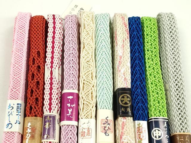 平和屋本店■夏物　和装小物　帯締め10本セット　逸品　未使用　CXAA0372s5