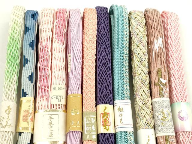 平和屋本店■夏物　和装小物　帯締め10本セット　翠嵐工房など　逸品　未使用　CXAA0373s5
