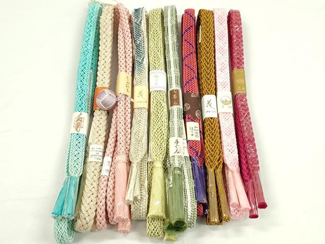 平和屋本店■夏物　和装小物　帯締め10本セット　逸品　未使用　CXAA0375s5