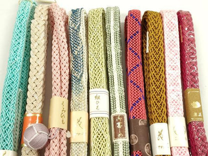 平和屋本店■夏物　和装小物　帯締め10本セット　逸品　未使用　CXAA0375s5