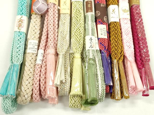 平和屋本店■夏物　和装小物　帯締め10本セット　逸品　未使用　CXAA0375s5