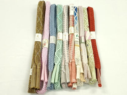 平和屋本店■夏物　和装小物　帯締め10本セット　逸品　未使用　CXAA0377s5