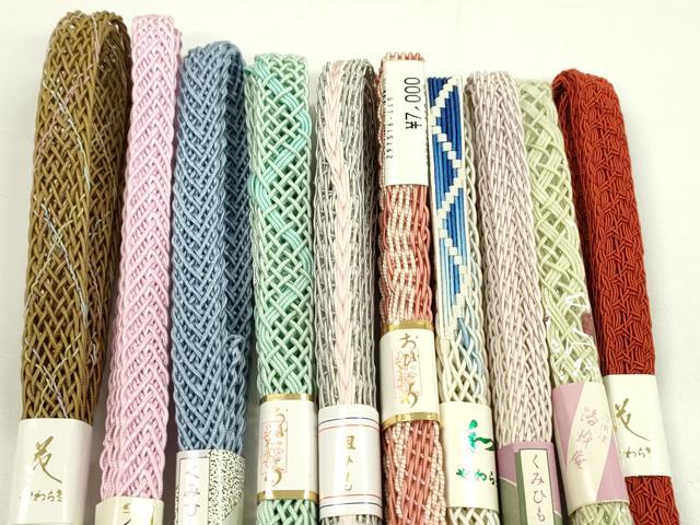 平和屋本店■夏物　和装小物　帯締め10本セット　逸品　未使用　CXAA0377s5