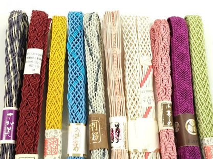 平和屋本店■夏物　和装小物　帯締め10本セット　逸品　未使用　CXAA0379s5