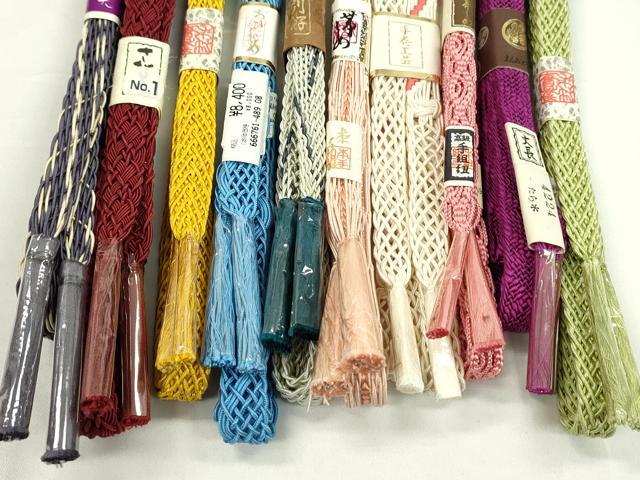 平和屋本店■夏物　和装小物　帯締め10本セット　逸品　未使用　CXAA0379s5