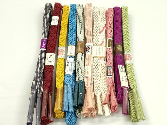 平和屋本店■夏物　和装小物　帯締め10本セット　逸品　未使用　CXAA0379s5