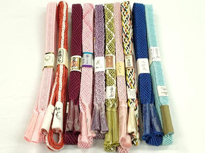 平和屋本店■夏物　和装小物　帯締め10本セット　逸品　未使用　CXAA0380s5