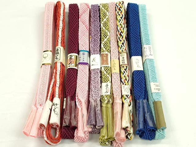平和屋本店■夏物　和装小物　帯締め10本セット　逸品　未使用　CXAA0380s5