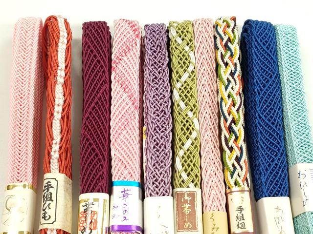 平和屋本店■夏物　和装小物　帯締め10本セット　逸品　未使用　CXAA0380s5