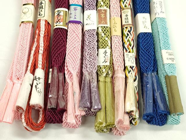 平和屋本店■夏物　和装小物　帯締め10本セット　逸品　未使用　CXAA0380s5