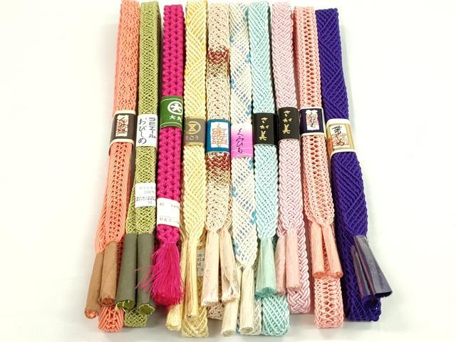 平和屋本店■夏物　和装小物　帯締め10本セット　逸品　未使用　CXAA0381s5