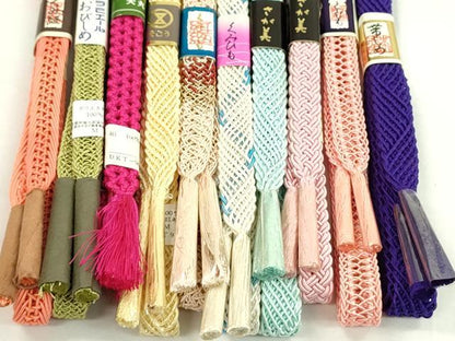 平和屋本店■夏物　和装小物　帯締め10本セット　逸品　未使用　CXAA0381s5