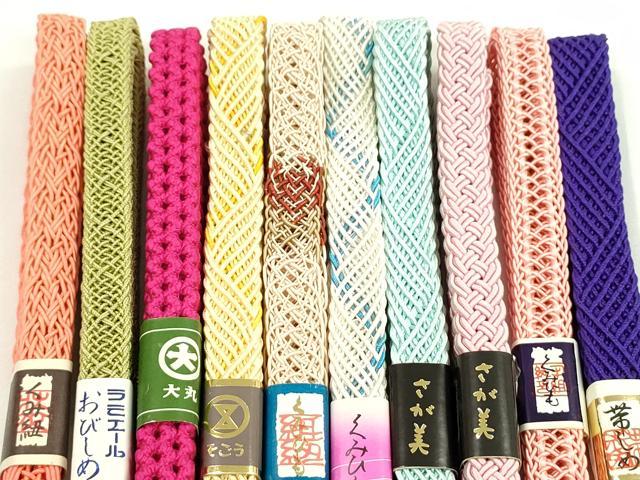 平和屋本店■夏物　和装小物　帯締め10本セット　逸品　未使用　CXAA0381s5