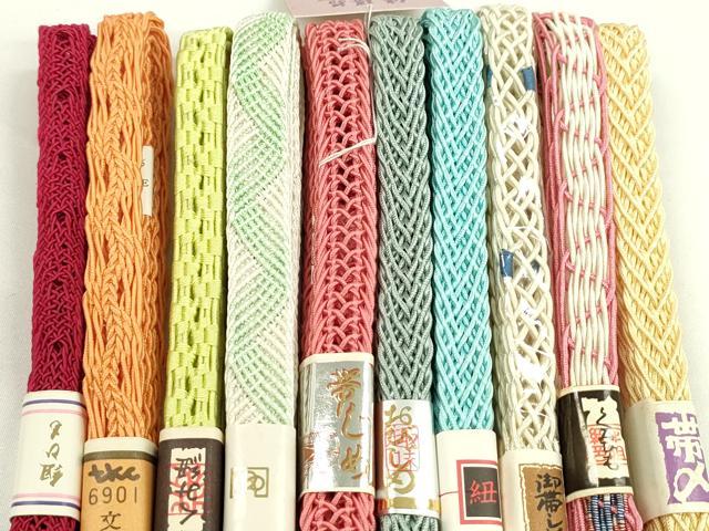 平和屋本店■夏物　和装小物　帯締め10本セット　逸品　未使用　CXAA0382s5