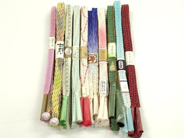 平和屋本店■夏物　和装小物　帯締め10本セット　逸品　未使用　CXAA0387s5