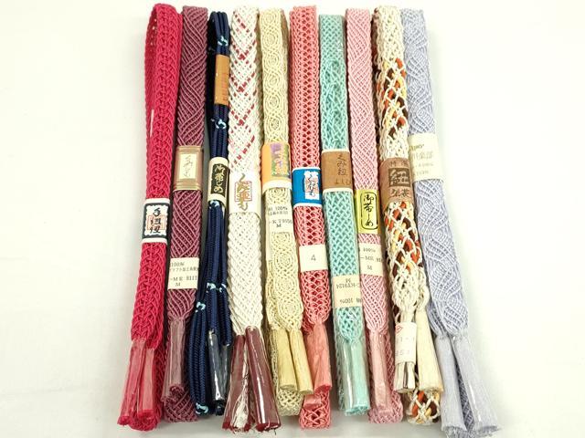 平和屋本店■夏物　和装小物　帯締め10本セット　逸品　未使用　CXAA0388s5