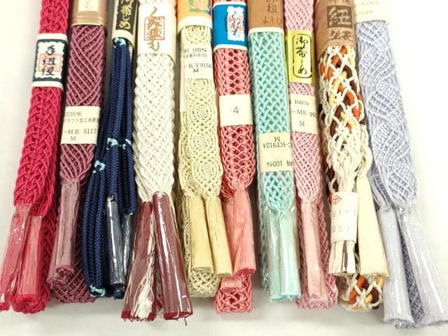 平和屋本店■夏物　和装小物　帯締め10本セット　逸品　未使用　CXAA0388s5