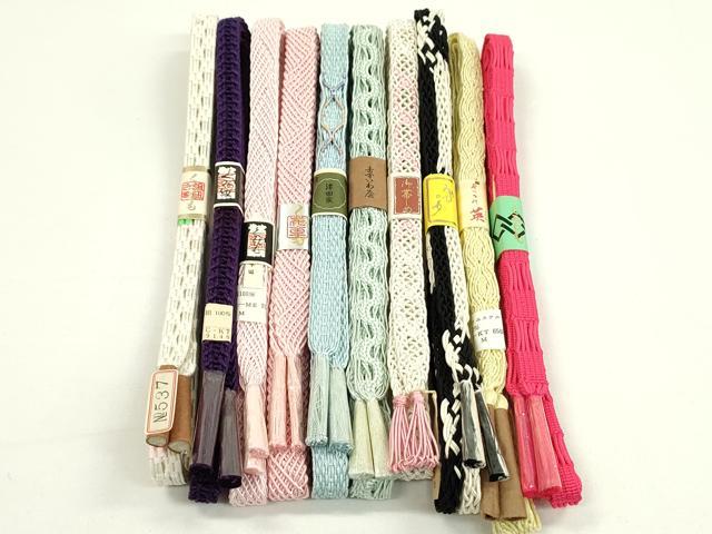 平和屋本店■夏物　和装小物　帯締め10本セット　逸品　未使用　CXAA0389s5