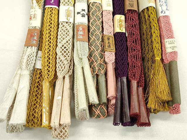 平和屋本店■夏物　和装小物　帯締め10本セット　逸品　未使用　CXAA0391s5